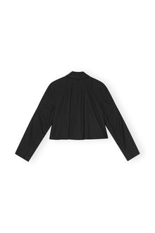 Drapey Melange Short Blazer | Black