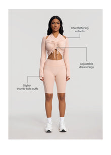 Drawstring Crop Top | Seashell