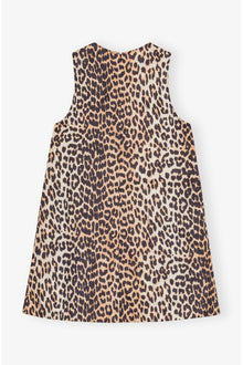 Duchesse Nylon Mini Dress | Leopard
