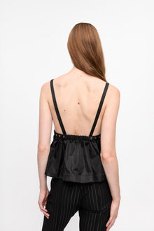 Duchesse Nylon Strap Top | Black (V1)