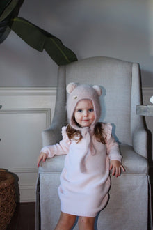 Dusty Pink Cashmere Teddy Hat