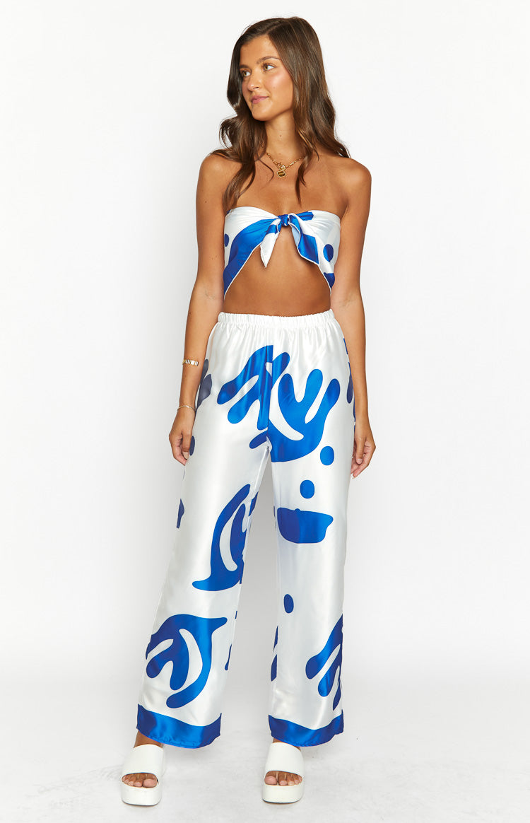 Dylan Print Pants | Blue