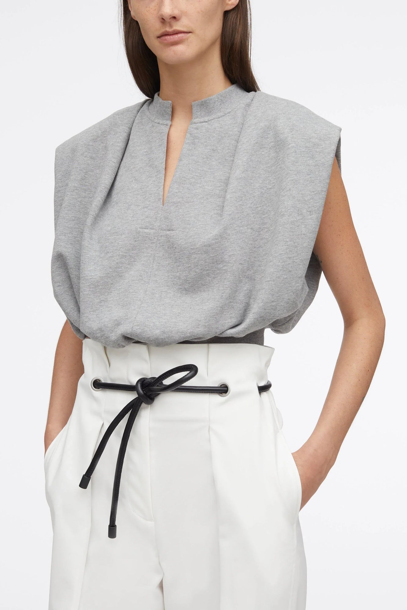 Origami Pleated Pant | Antique White
