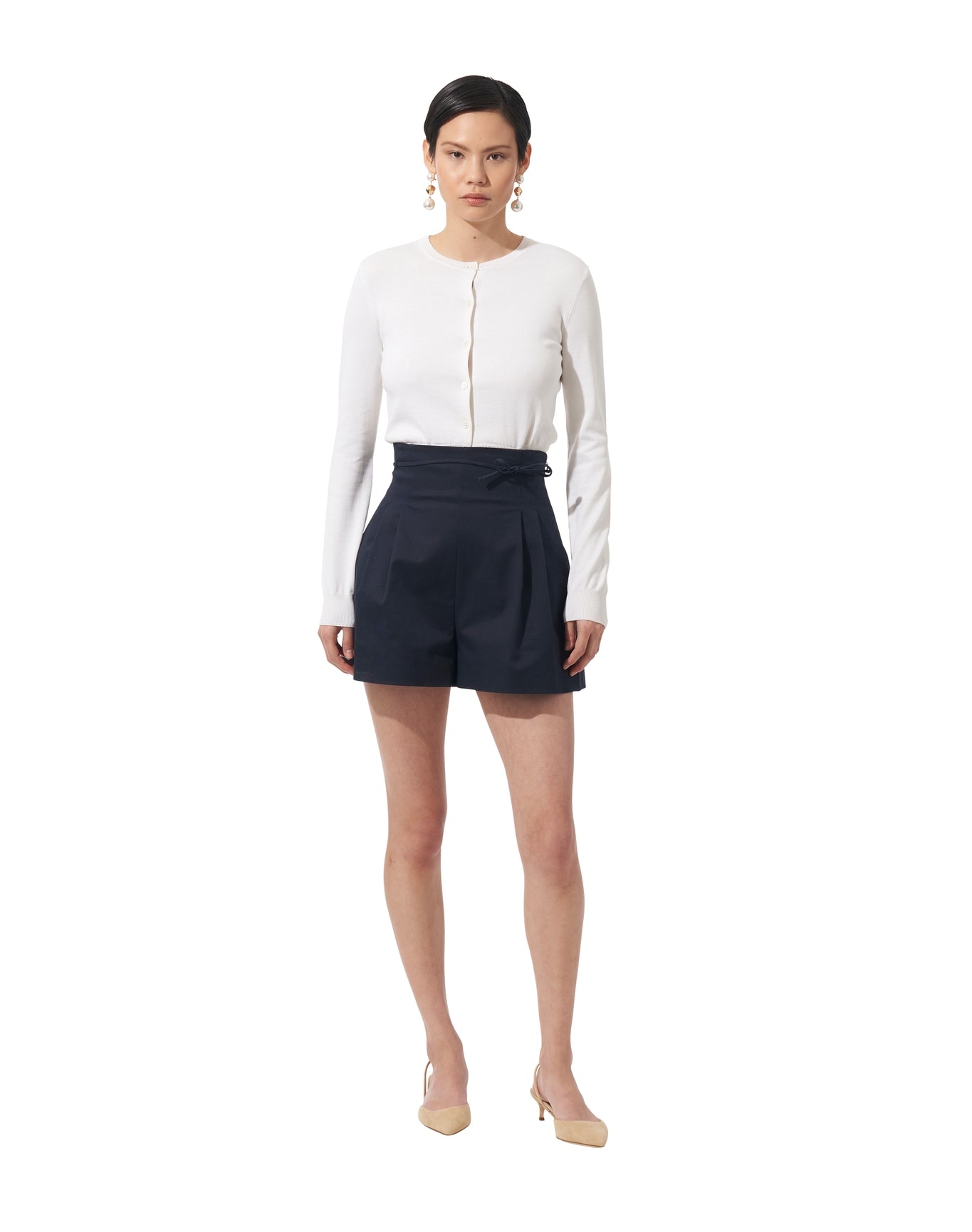 Long Sleeve Cardigan | White