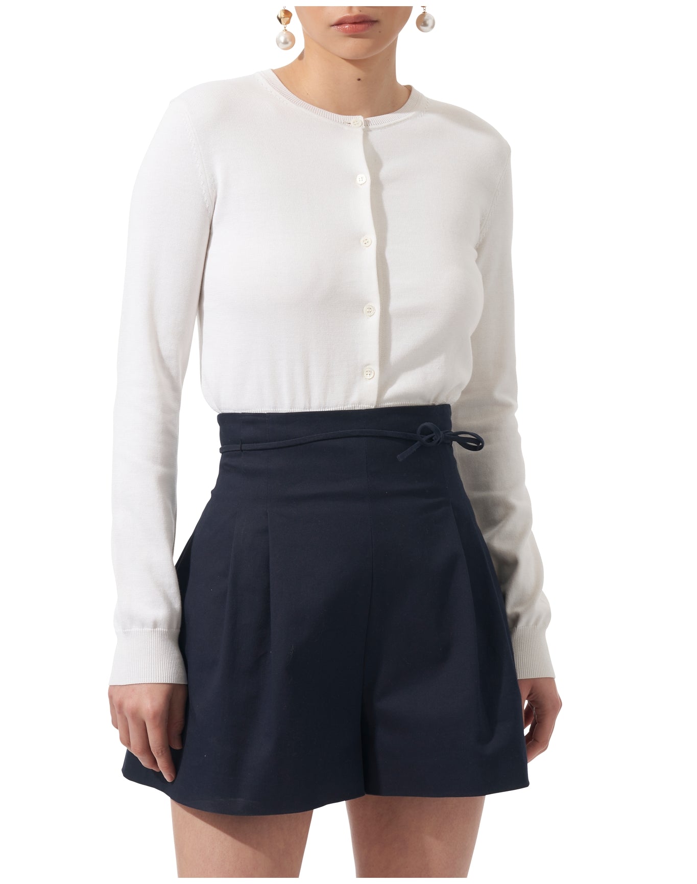 Long Sleeve Cardigan | White