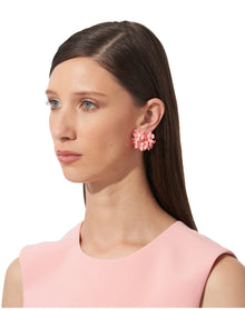 Cluster Enamel Flower Earring | Shell Pink