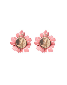 Cluster Enamel Flower Earring | Shell Pink