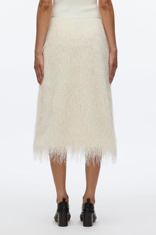 Fringe Slip Skirt | Ivory