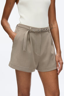 Tailor Pleated Shorts | Stone Grey
