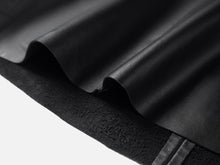 High-Waisted Lambskin Skirt | Black