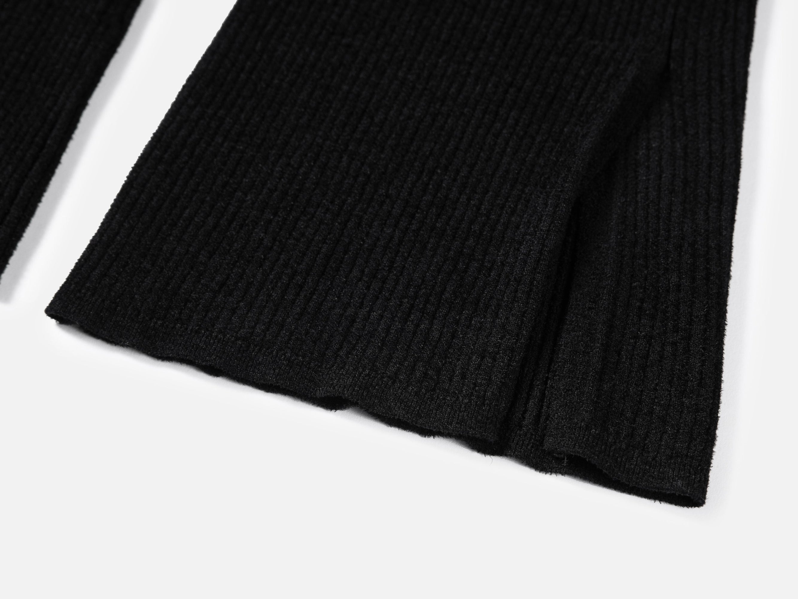 Straight-leg Knitted Skirt | Black
