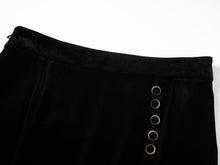 Velvet Mulberry Silk Midi Skirt | Black