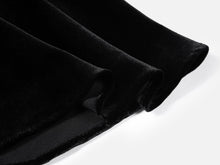 Velvet Mulberry Silk Midi Skirt | Black