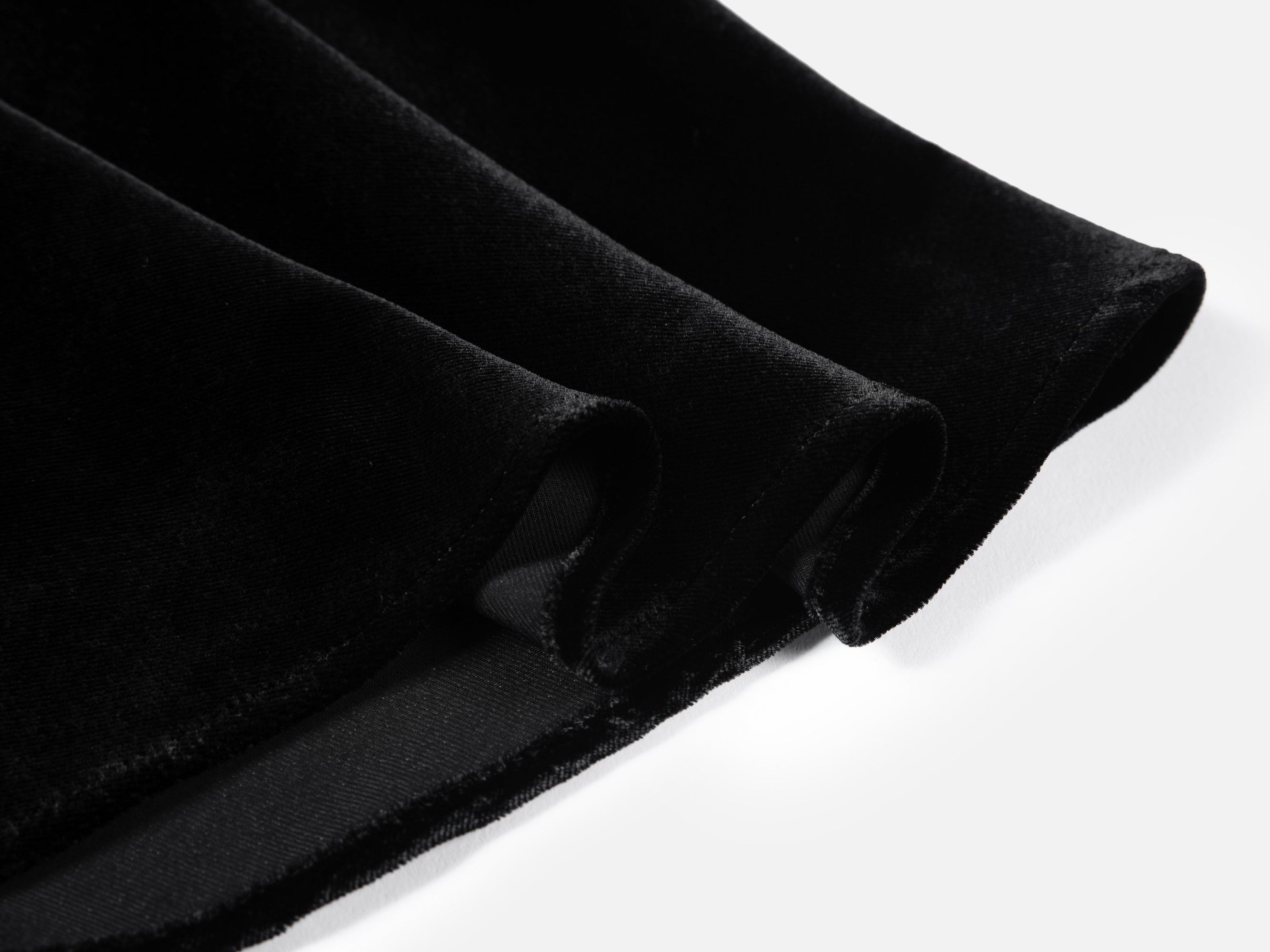 Velvet Mulberry Silk Midi Skirt | Black