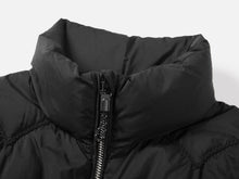Knitted Panel Down-Padded Gilet | Black