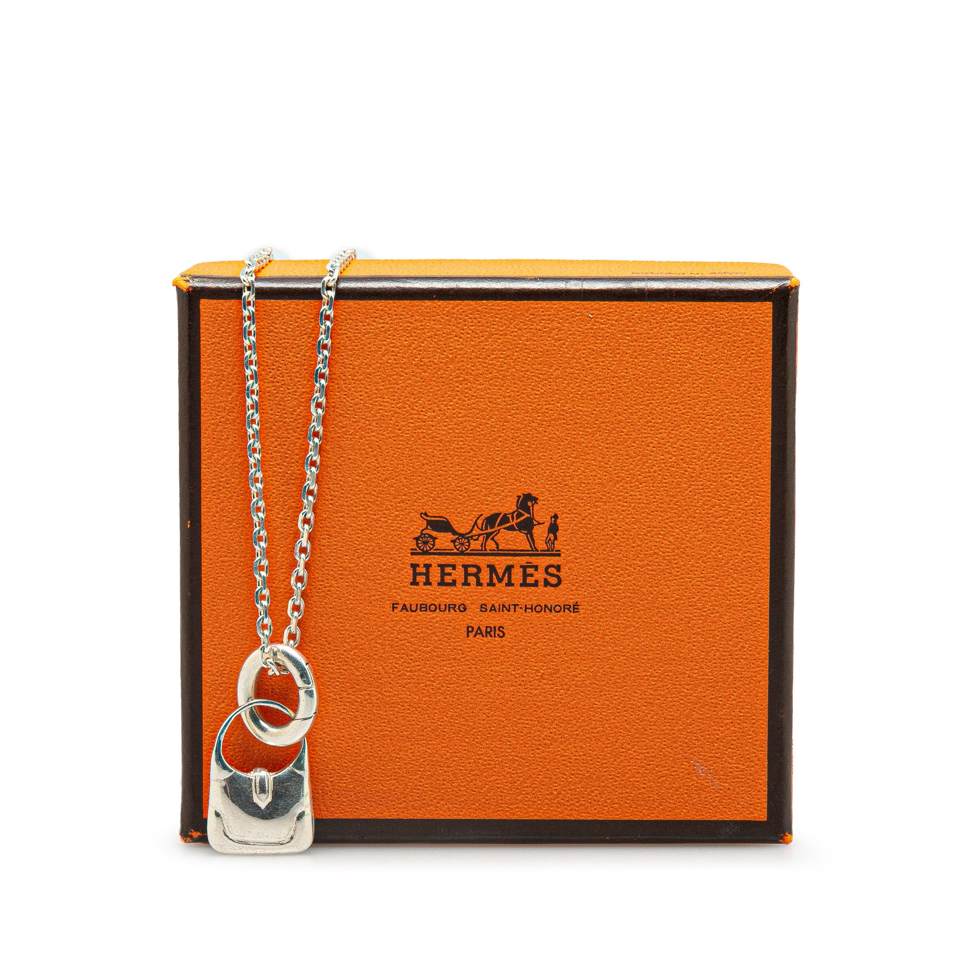 Hermès Pre-Owned Sterling Silver Amulettes Trim Pendant Necklace | Women | Silver