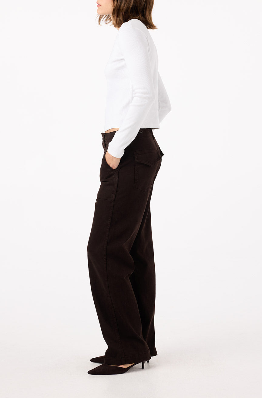 AMO Denim | Easy Army Slouch in Espresso