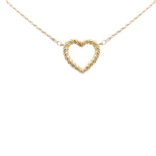 Tiffany & Co. Pre-Owned Sterling Silver and 18K Twisted Heart Pendant Necklace | Women | Silver x Gold