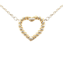 Tiffany & Co. Pre-Owned Sterling Silver and 18K Twisted Heart Pendant Necklace | Women | Silver x Gold