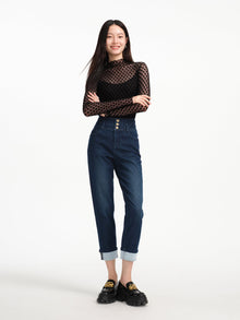 Seamlessly Logo Long-Sleeve Top | Black