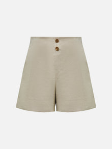Pleated Shorts | Khaki