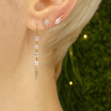 Diamond Foundry x AP Diamond Spike Studs styled on a ear