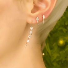 Diamond Foundry x AP Diamond Spike Studs styled on a ear gif