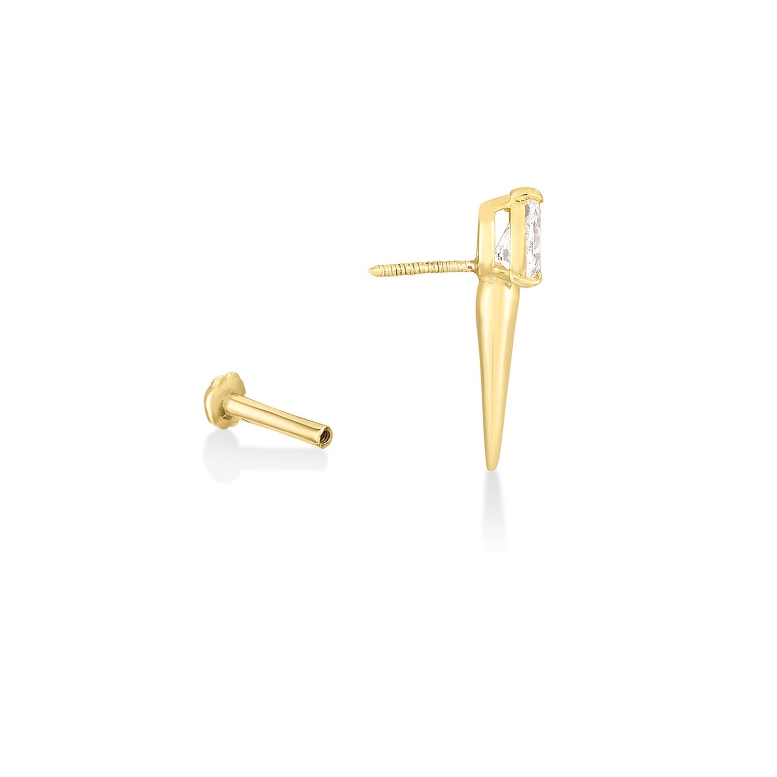 Diamond Foundry x AP Diamond Spike Stud - LABRET BACK
