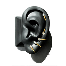 Diamond Foundry x AP Diamond Spike Studs styled on a ear