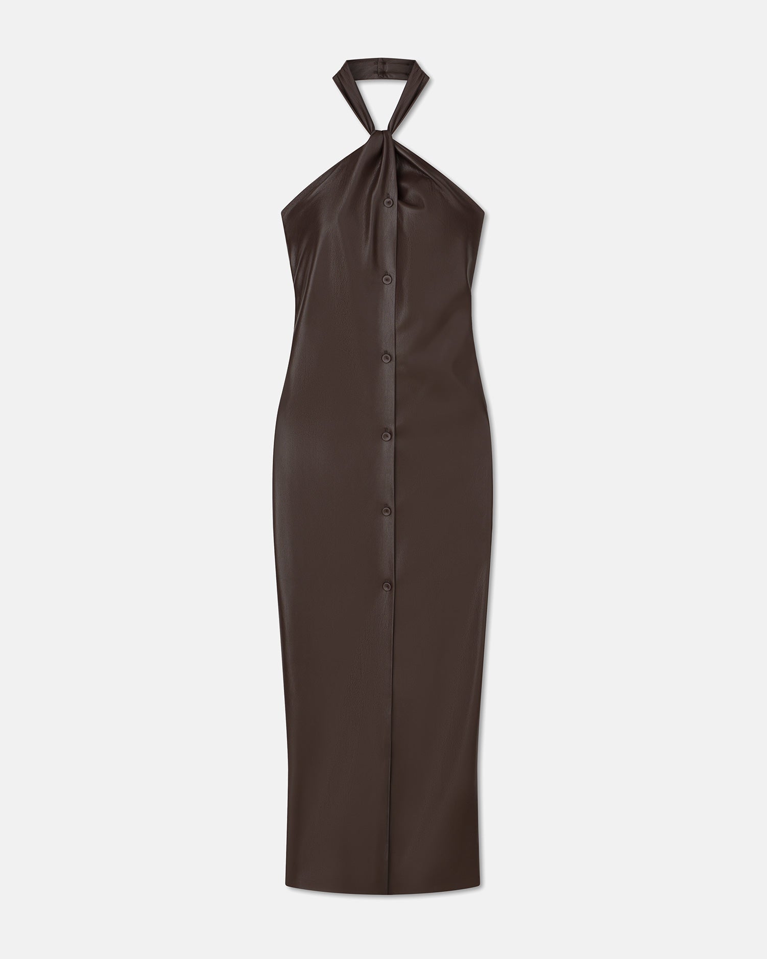 Womens | Elima Okobor Halterneck Dress | Coffee Ground