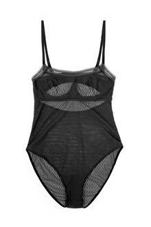 Kaia Underwire Bandeau Bodysuit | Black