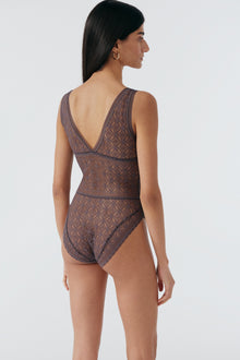 Chloe Soft Cup Bodysuit | Dark Prune