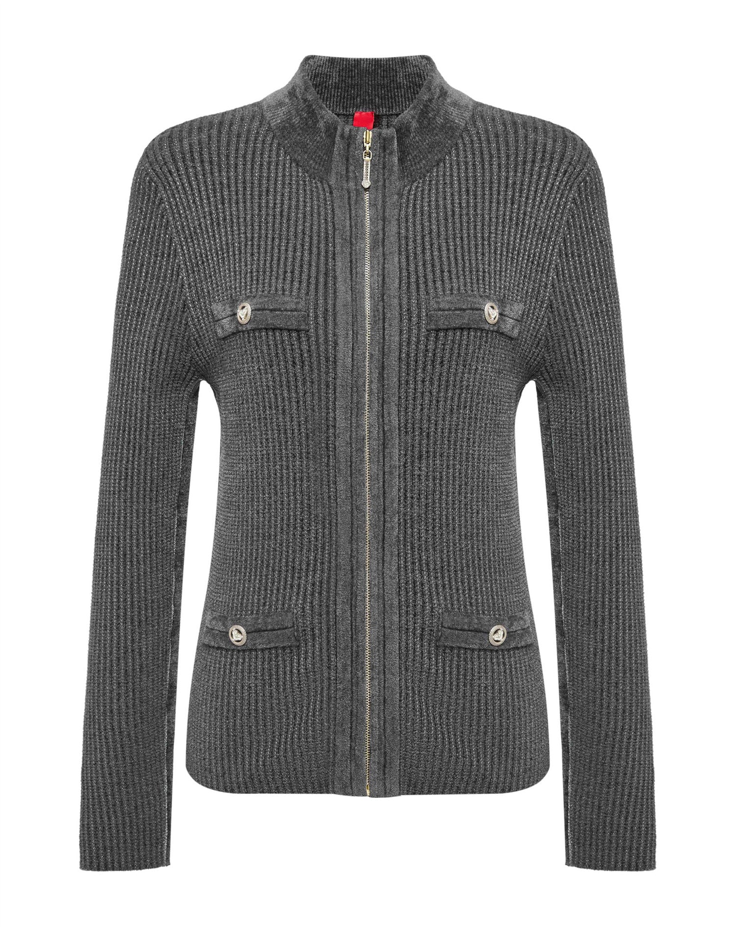 Imported Chenille Knitted Sweater | Grey