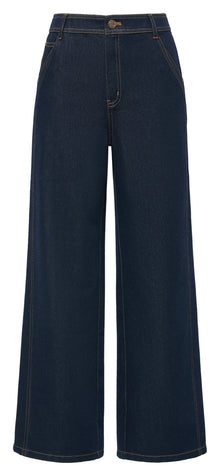 Straight-Leg Embroidered Jeans | Navy