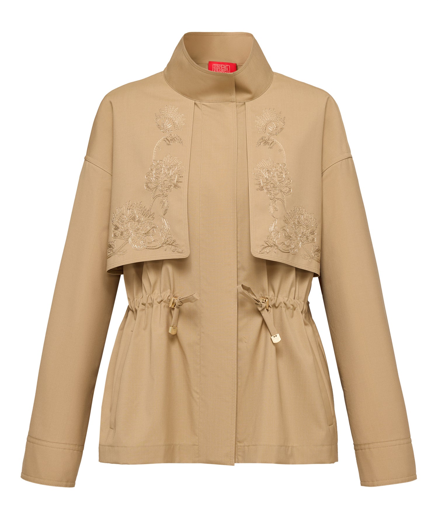 Mulberry Silk and Wool Trench Coat | Khaki