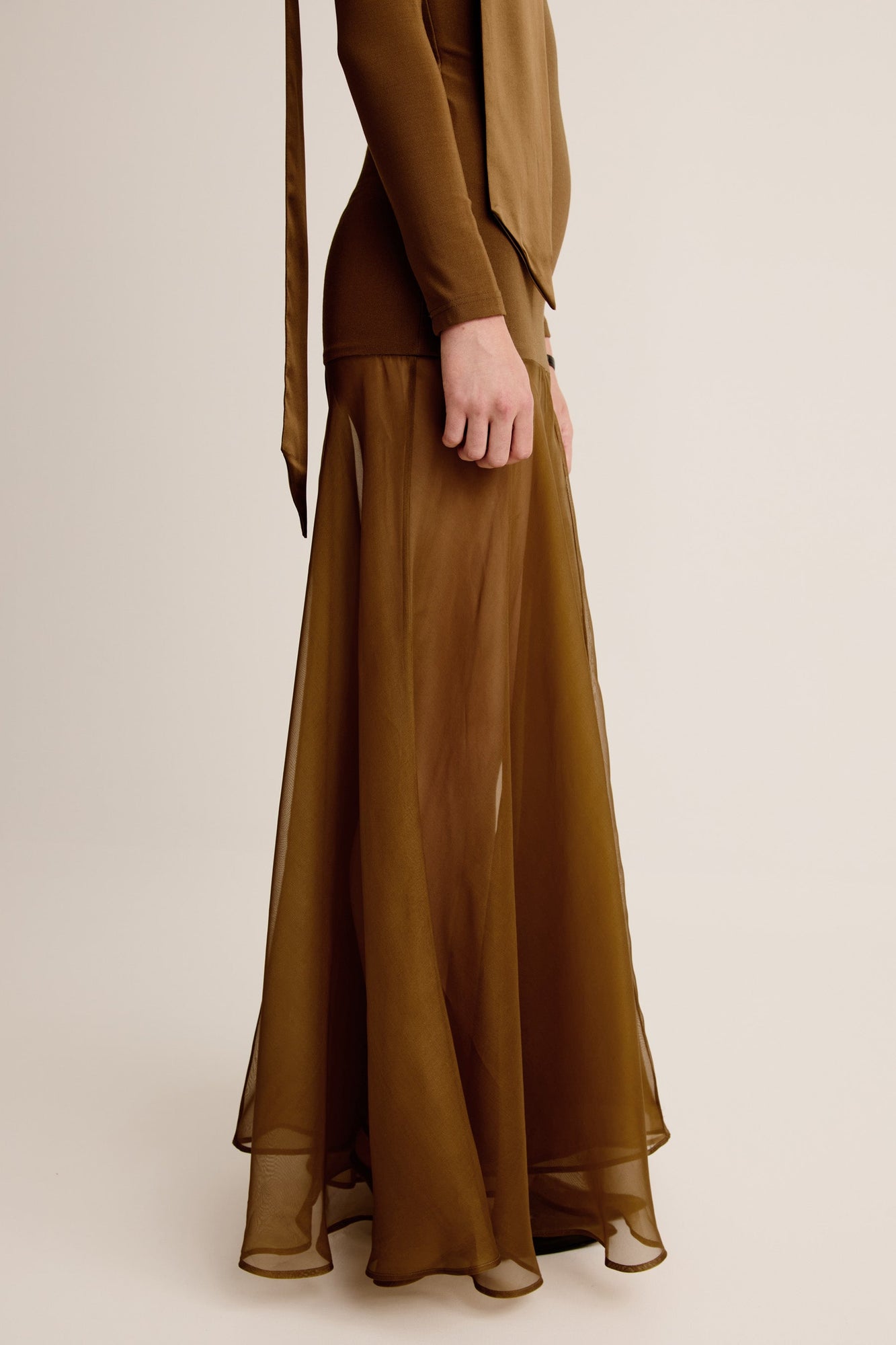 Aire Tie Maxi Dress | Dark Olive