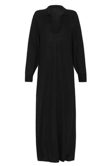 Amor Collared Knit Dress | Black