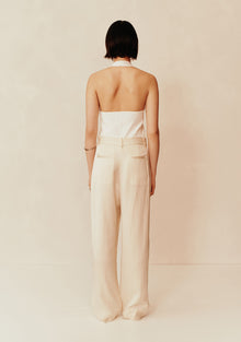 Obie Halter Knit Top | Light Crema
