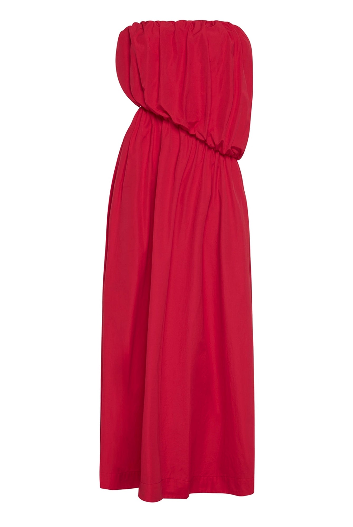 Strapless Cotton Dress with Cut Out | Ruby