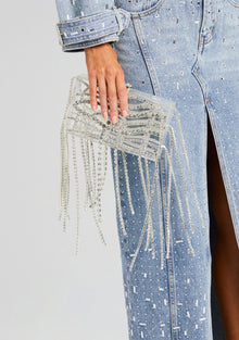 Palermo Embellished Denim Skirt | Tresca