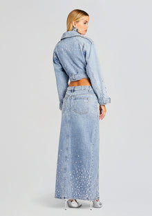 Palermo Embellished Denim Skirt | Tresca