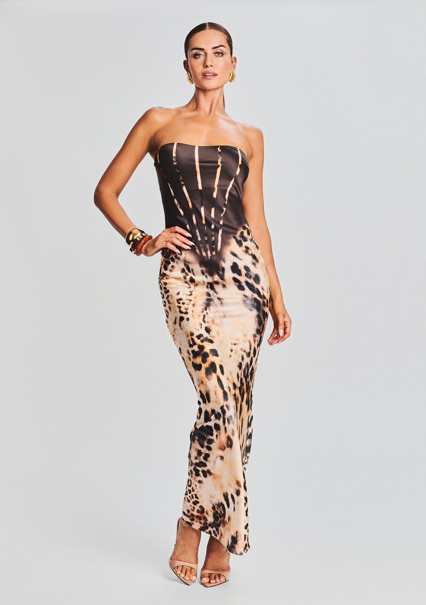 Shayna Silk Dress | Vintage Cheetah