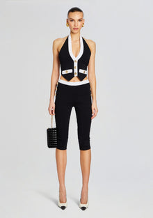 Morgana Bandage Knit Pant | Black/White