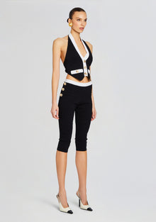 Morgana Bandage Knit Pant | Black/White