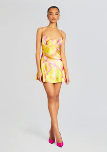 Eden Silk Dress | Yellow Peony