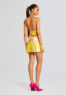 Eden Silk Dress | Yellow Peony