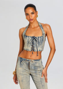 Bandit Denim Top | Amalfi