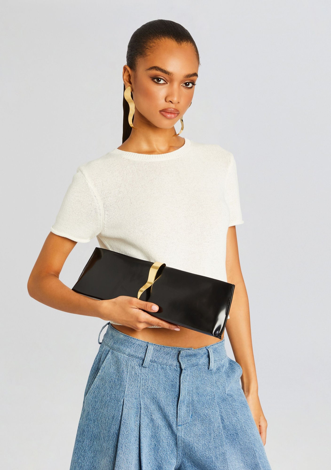 Ruth Mini Shoulder Bag | Black/Gold