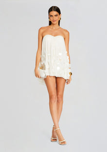 Sherry Embellished Dress | White