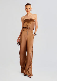 Estrella Cargo Jumpsuit | Cognac